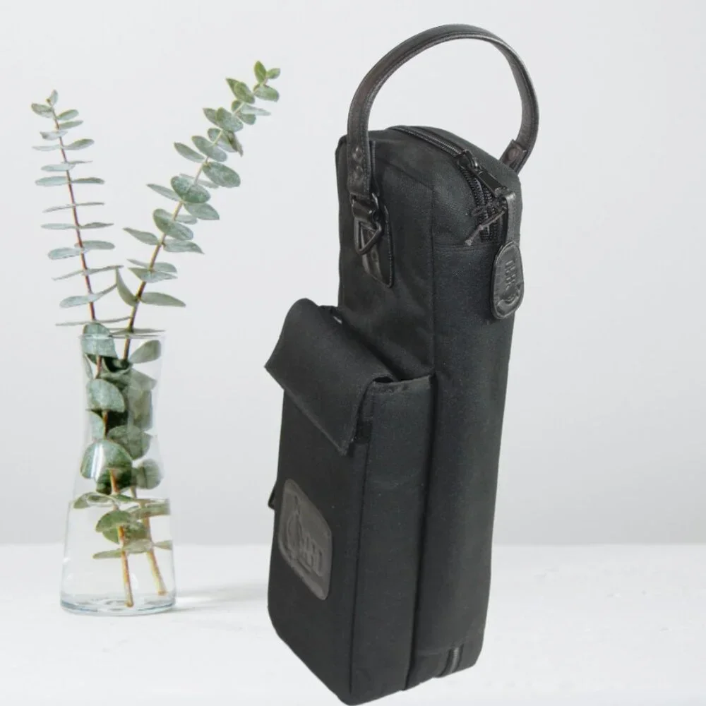 Gard Mid-Suspension Flute Black Canvas Leather Large Accessory Gig Bag - Picture 3 of 7